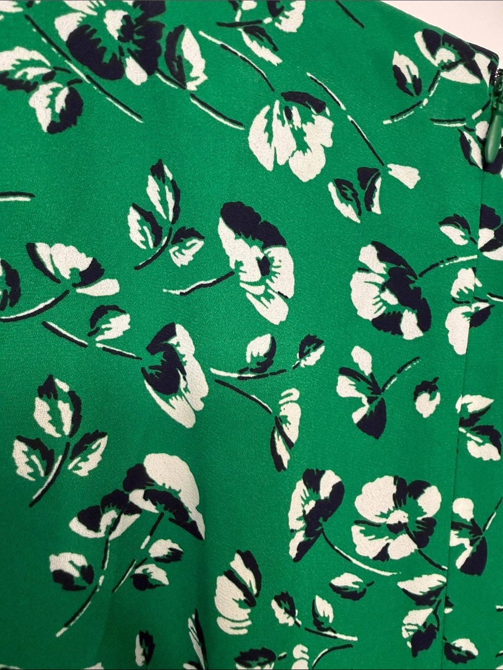 Lauren Ralph Lauren Emerald Green Floral Midi Dress with Waist Tie - Picture 6 of 8